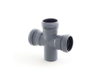 Крестовина для внутренней канализации 50/50/50х87 РосТурПласт, арт.36527