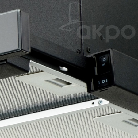 Вытяжка кухонная AKPO LIGHT Eco Glass Twin 50см черн. WK-7, 870 м³/ч