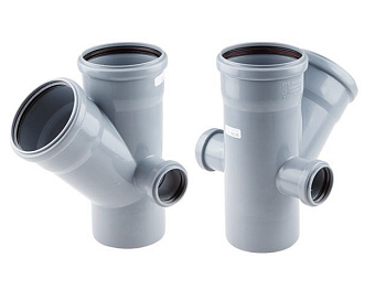 Крестовина для внутренней канализации 110/110х45/50/50 РосТурПласт, арт.19197