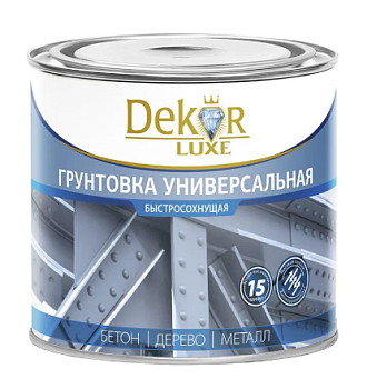Грунтовка универсальная быстросохнущая DEKOR" черная 1,9кг
