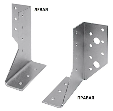 Опора балки левая 25х140х76мм UOB L белый цинк STARFIX, арт.SMP-46183-1