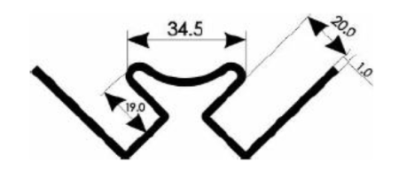 Внутренний угол (ПВХ) 0067 H дуб кантри золотой