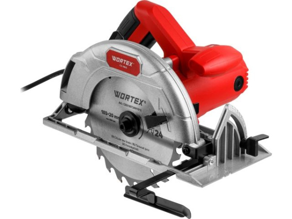 Циркулярная пила WORTEX CS 1865  в кор. 1400Вт, 185мм, пропил до 65мм, арт.1333550