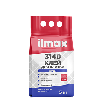 Клей для плитки ILMAX 3140 Whitefix 5 кг.