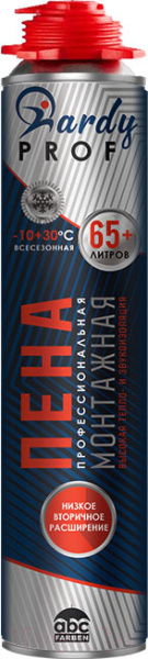 Пена монтажная Hardy 65 профессиональная всесезонная 1000 мл