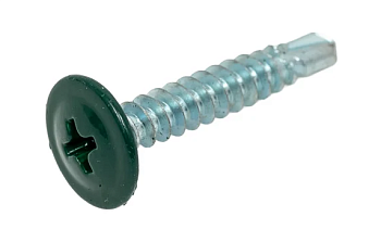 Саморезы прессшайба сверло 4,2х16 (6005) зелен. (уп.200шт)