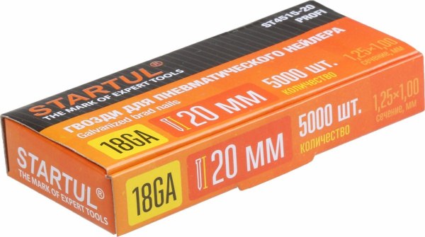 Гвозди тип 18GA 20мм (5000шт) STARTUL PROFI (ST4515-20)