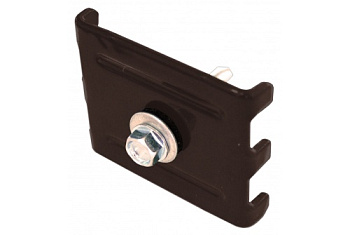 Комплект крепежа (саморез 5,5*32, скоба 40*40, пластиковый вкладыш) RAL 8017