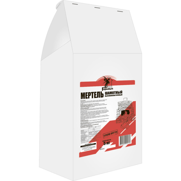 Мертель шамотный высокопластичный Горыныч МШ-28 5 кг 02_0261555