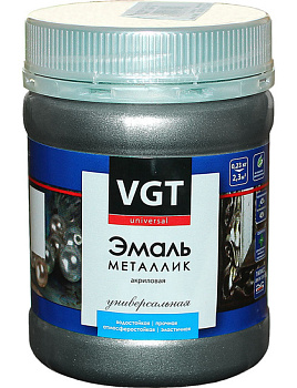 Эмаль ВД-АК-1179 универсальная металлик Серебро 0,23кг.