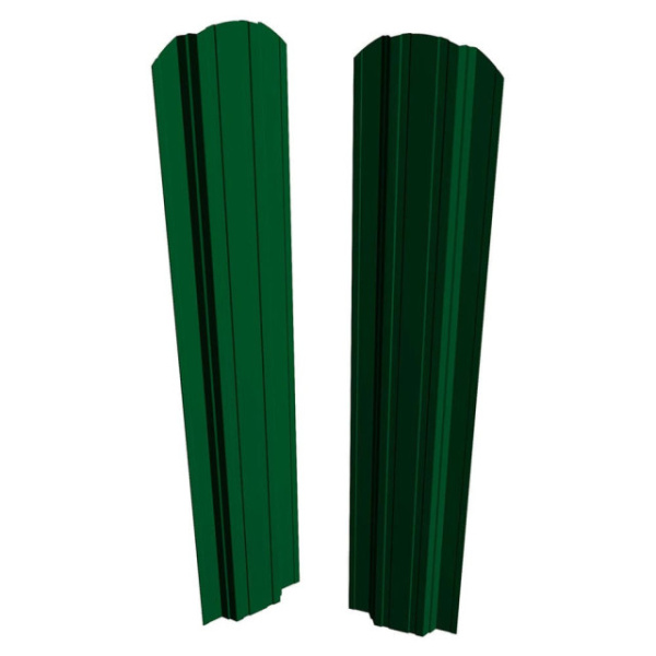Штакетник П-образный высота=1,5м ширина=111мм RAL6005 (тёмно-зелёный) грунт в цвет