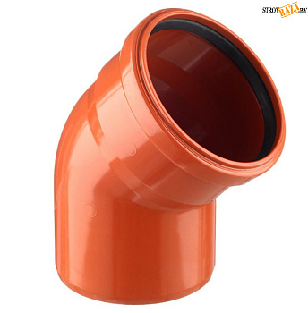Колено для наружной канализации 160х45 РосТурПласт, арт.36652