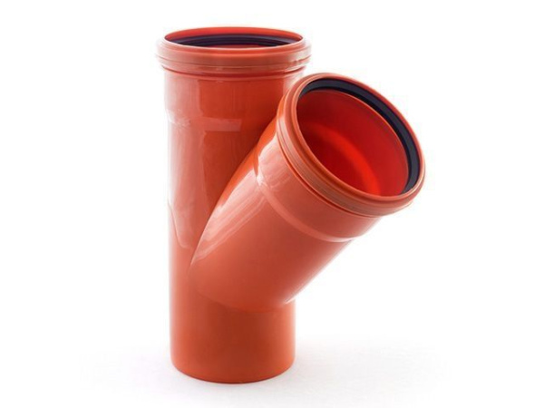 Тройник для наружной канализации 110/110х45 РосТурПласт, арт.36512