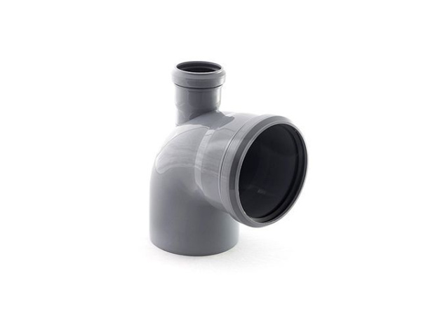 Колено для внутренней канализации 110/50х87 вых.вверх РосТурПласт, арт.11361