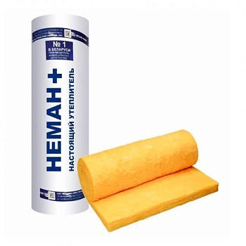 Маты теплоиз. из стекловолокна НЕМАН+ М-11 Лайт 6250х1200х50, S=15м2, V=0,75м3, плотность=12кг/м3
