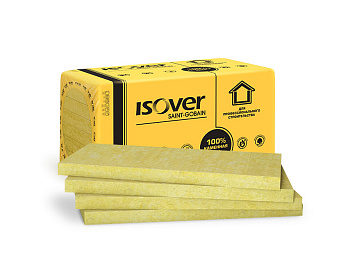 Плита из кам.ваты ISOVER FACADE 50х600х1000 S=2,4м2, V=0,120м3, плот=125-130кг/м3