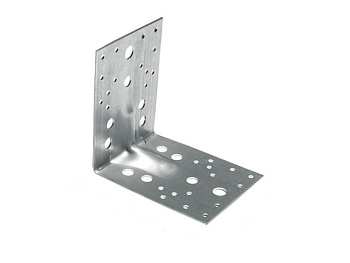 Уголок крепежный усиленный 53х65х65 мм KUU 2.5 мм белый цинк STARFIX, арт.SMP-43776-1