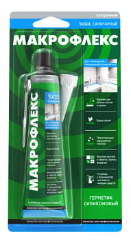 Герметик силиконовый МАКРОФЛЕКС SX101 санитарный прозрачный 70мл
