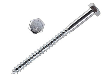 Шуруп сантехнический GL 6х90  (глухарь) (8шт)