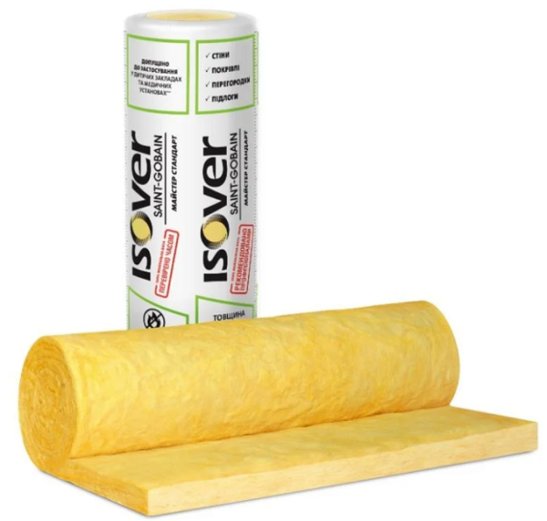 Маты VETONIT ISOVER  Master Standart-TWIN-50x1220х8250/Y/C S=20,13м2, V= 1,007 м3, плотность=11кг/м3