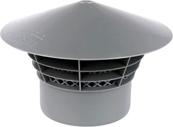 Зонт РР-Н серый вентиляционный Дн 50 б/нап