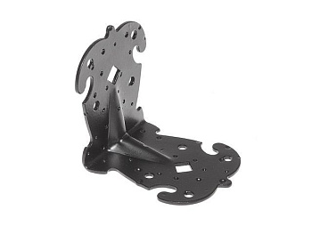 Уголок крепежный фигурный 70*70*60*2,1 усил. пол. черный